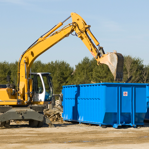 are there any restrictions on where a residential dumpster can be placed in Woodward